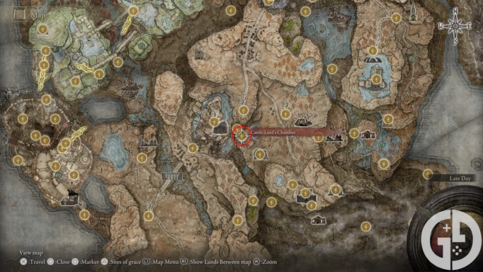 Map of Castle Ensis' Castle Lord's Chamber in Elden Ring Shadow of the Erdtree