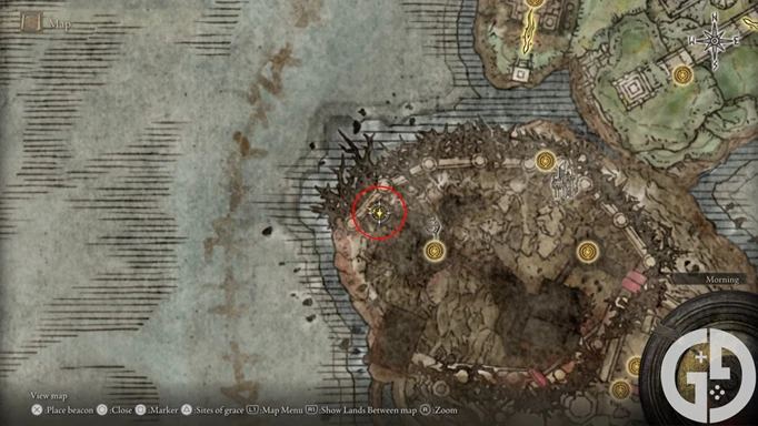 Map of the Enir-Ilim Horned Knight in Elden Ring Shadow of the Erdtree