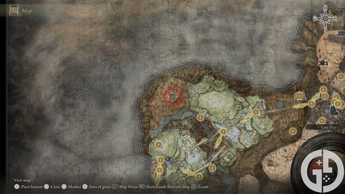 Map of northwest Scadu Altus in Elden Ring Shadow of the Erdtree