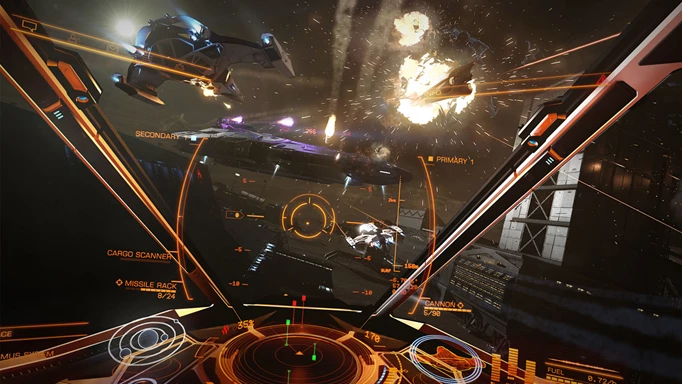 ship combat in Elite Dangerous