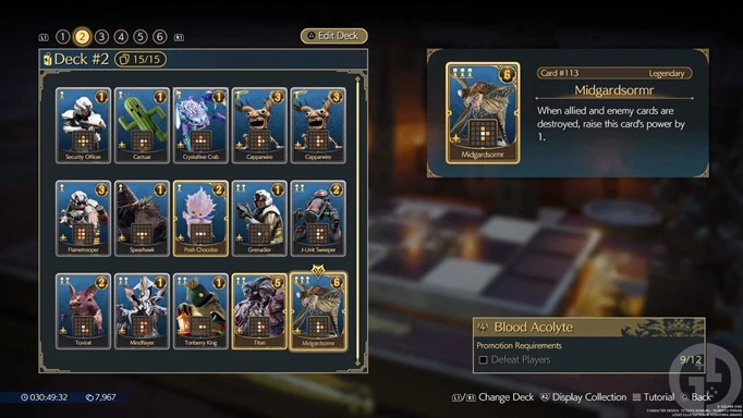 The Midgardsormr deck in Final Fantasy 7 Rebirth