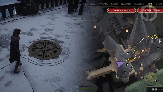 Bridge puzzle location in Hogwarts Legacy