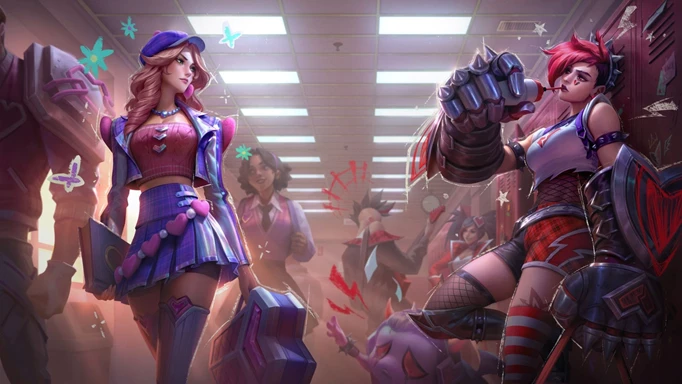 Vi and Caitlyn, two examples of LGBT representation in League of Legends