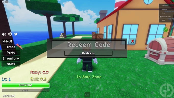 Royal Seas code screen