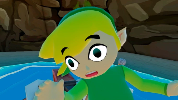 Shocked Link in Wind Waker