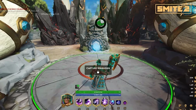 Chaac capturing the Warhorn in SMITE 2