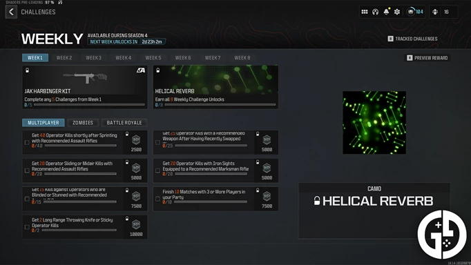 Weekly Challenges in MW3 Season 4